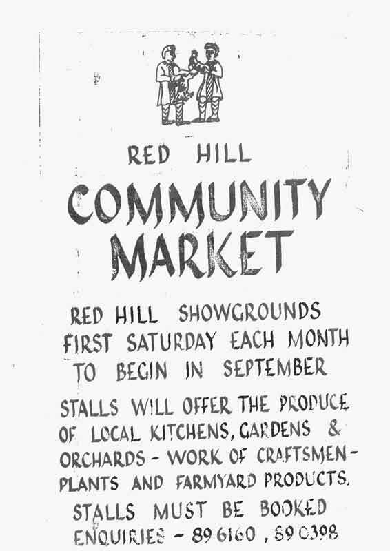old red hill market poster